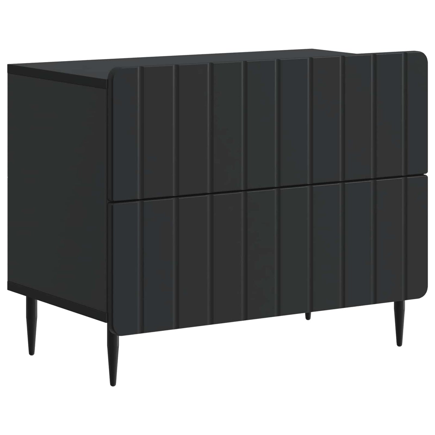 vidaXL Bedside Cabinet Black 62 x 34.5 x 49.5 cm Engineered Wood