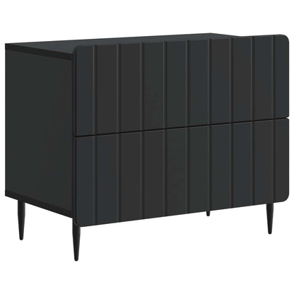 vidaXL Bedside Cabinet Black 62 x 34.5 x 49.5 cm Engineered Wood