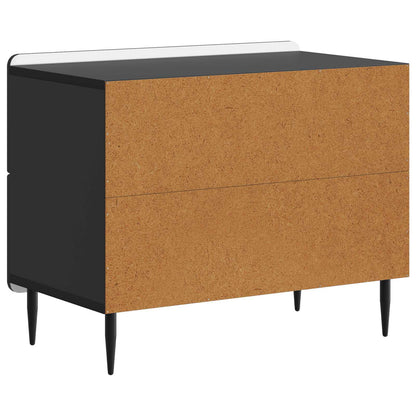 vidaXL Bedside Cabinet Black 62 x 34.5 x 49.5 cm Engineered Wood
