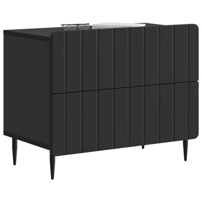vidaXL Bedside Cabinet Black 62 x 34.5 x 49.5 cm Engineered Wood