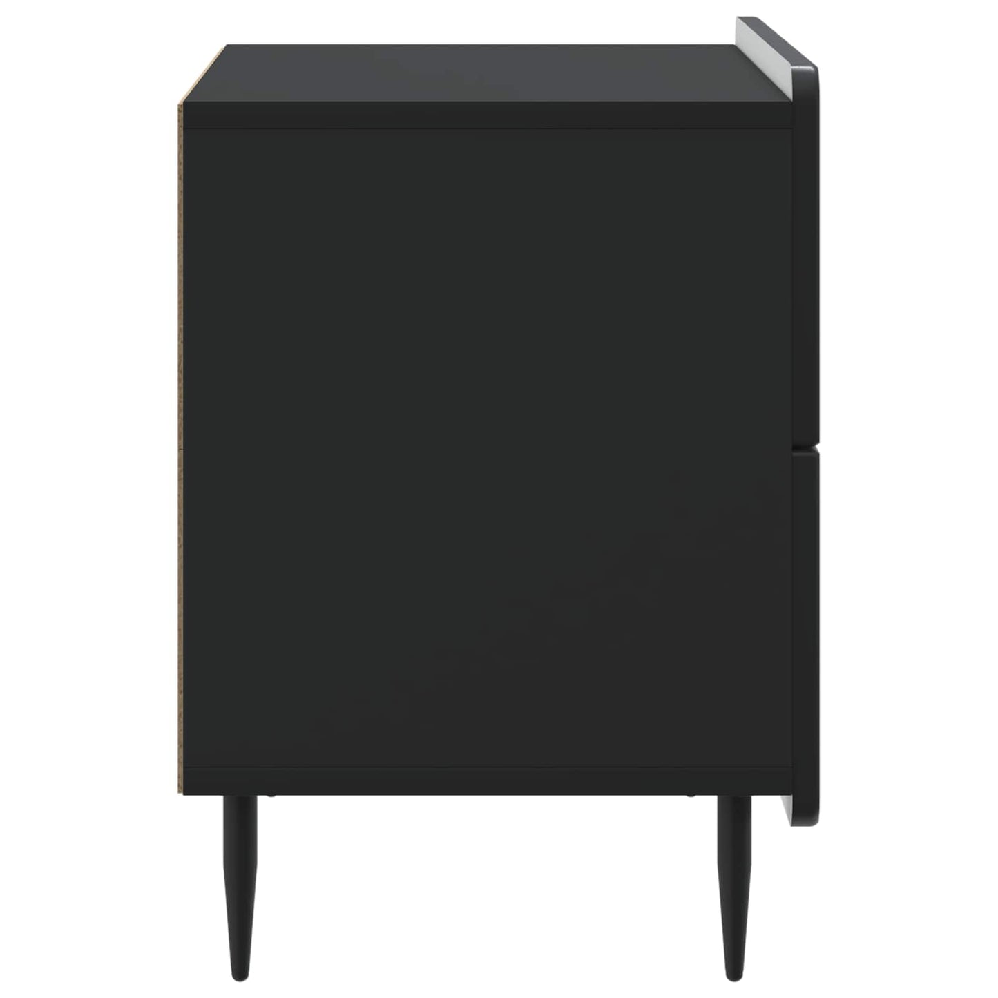 vidaXL Bedside Cabinet Black 62 x 34.5 x 49.5 cm Engineered Wood