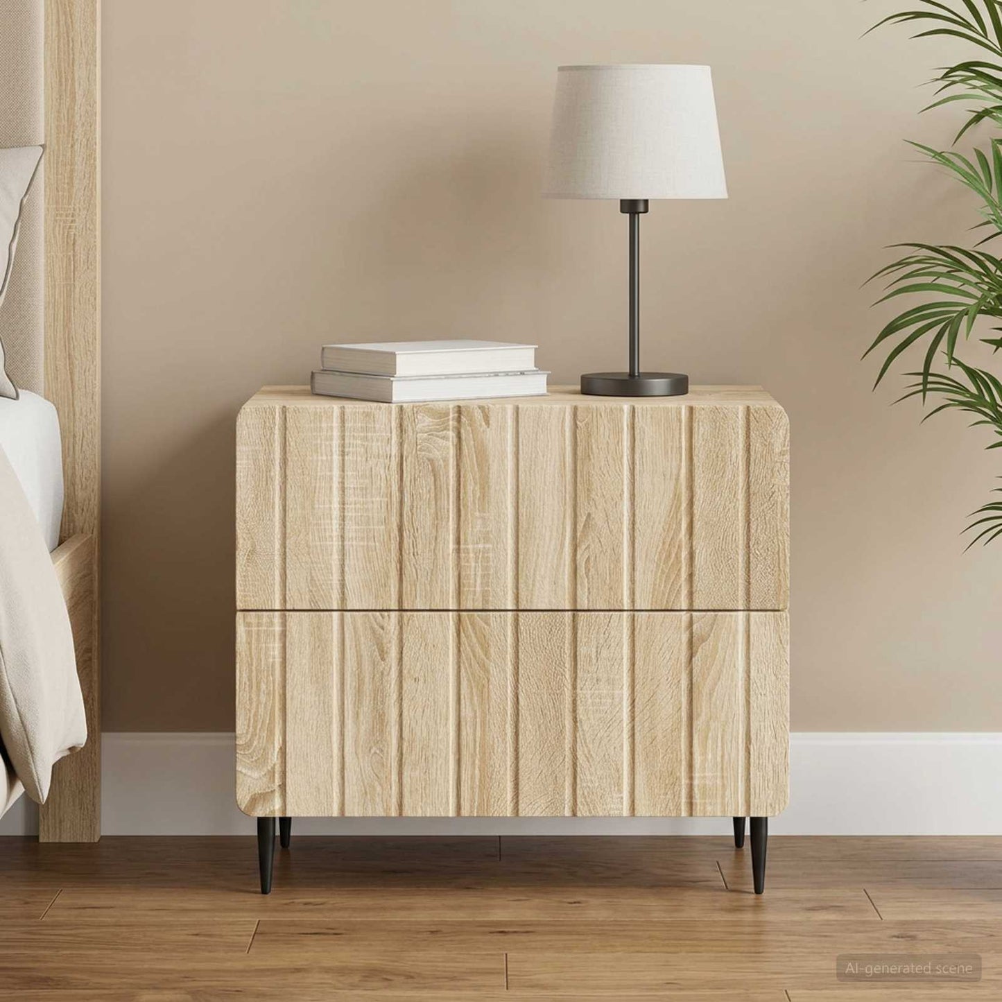 vidaXL Bedside Cabinet Sonoma Oak 62 x 34.5 x 49.5 cm Engineered Wood