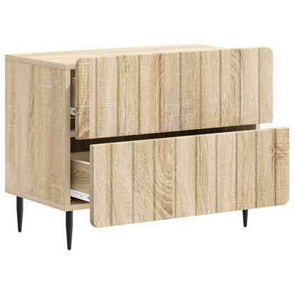 vidaXL Bedside Cabinet Sonoma Oak 62 x 34.5 x 49.5 cm Engineered Wood