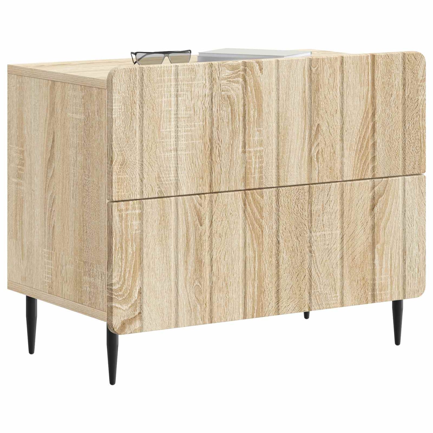 vidaXL Bedside Cabinet Sonoma Oak 62 x 34.5 x 49.5 cm Engineered Wood