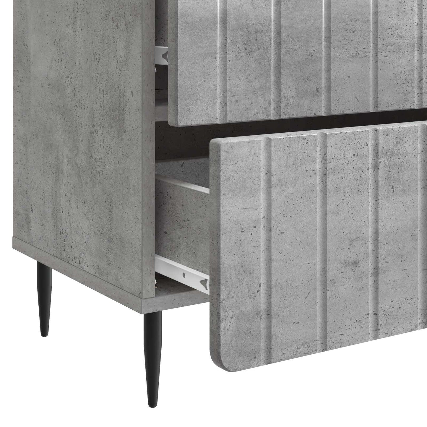 vidaXL Bedside Cabinet with Drawer Concrete Grey 62 x 34.5 x 49.5 cm