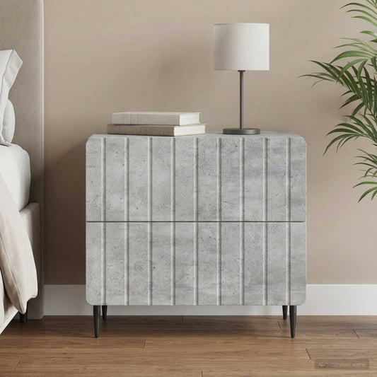 vidaXL Bedside Cabinet with Drawer Concrete Grey 62 x 34.5 x 49.5 cm