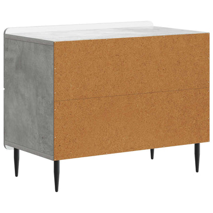 vidaXL Bedside Cabinet with Drawer Concrete Grey 62 x 34.5 x 49.5 cm
