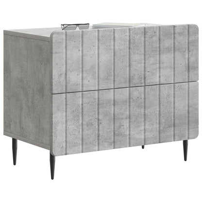 vidaXL Bedside Cabinet with Drawer Concrete Grey 62 x 34.5 x 49.5 cm
