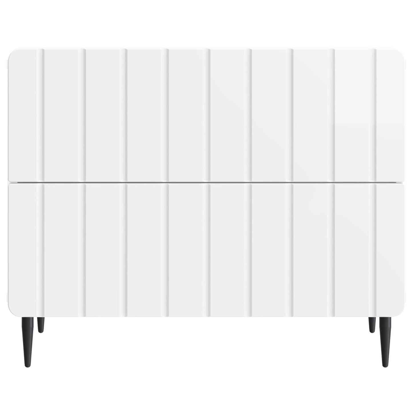 vidaXL Bedside Cabinet High Gloss White 62 x 34.5 x 49.5 cm