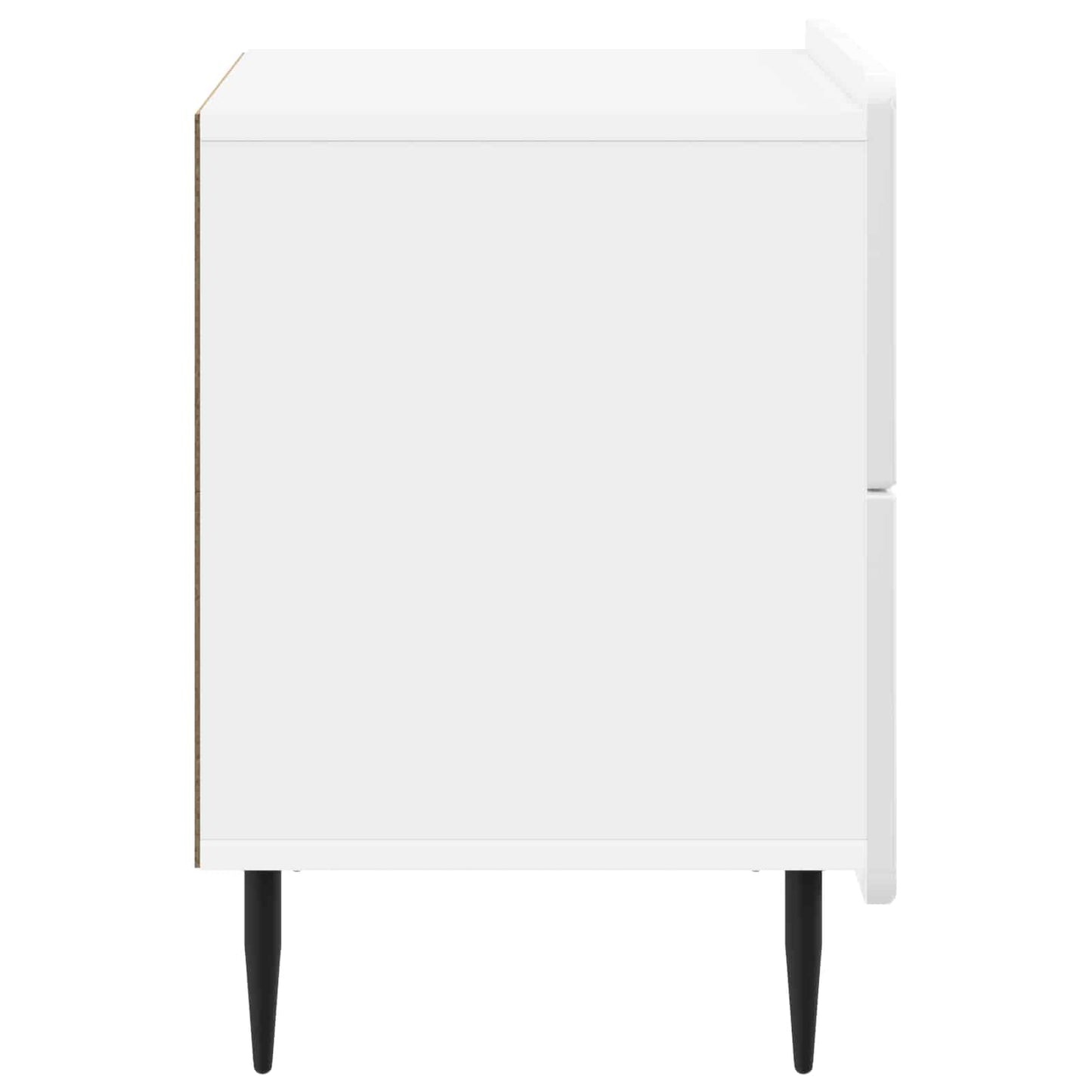 vidaXL Bedside Cabinet High Gloss White 62 x 34.5 x 49.5 cm