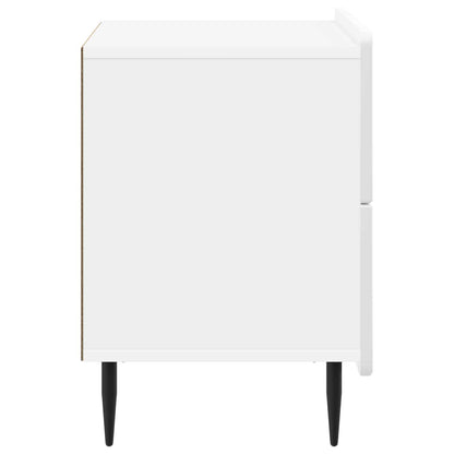 vidaXL Bedside Cabinet High Gloss White 62 x 34.5 x 49.5 cm