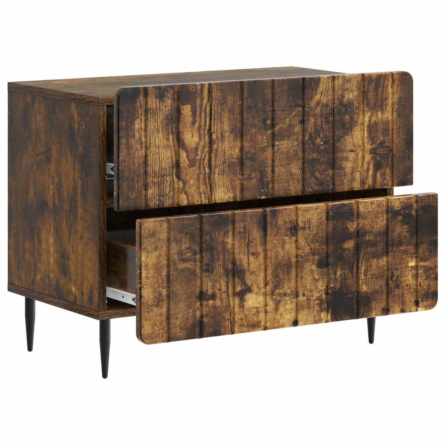 vidaXL Bedside Cabinet Smoked Oak 62 x 34.5 x 49.5 cm Engineered Wood
