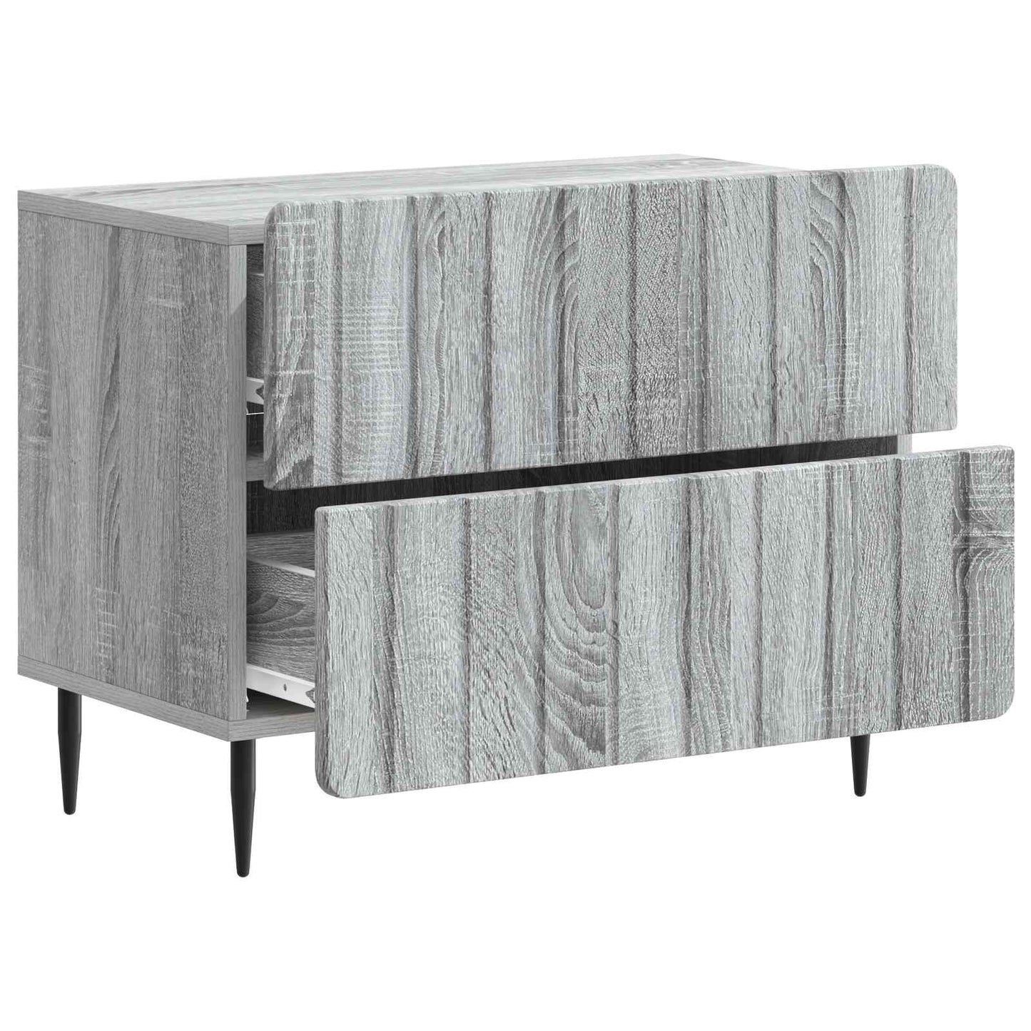 vidaXL Bedside Cabinet Grey Sonoma 62 x 34.5 x 49.5 cm Engineered Wood