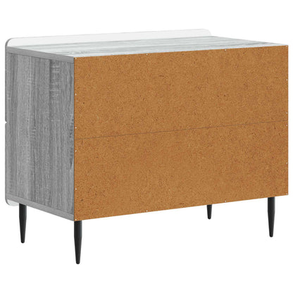 vidaXL Bedside Cabinet Grey Sonoma 62 x 34.5 x 49.5 cm Engineered Wood