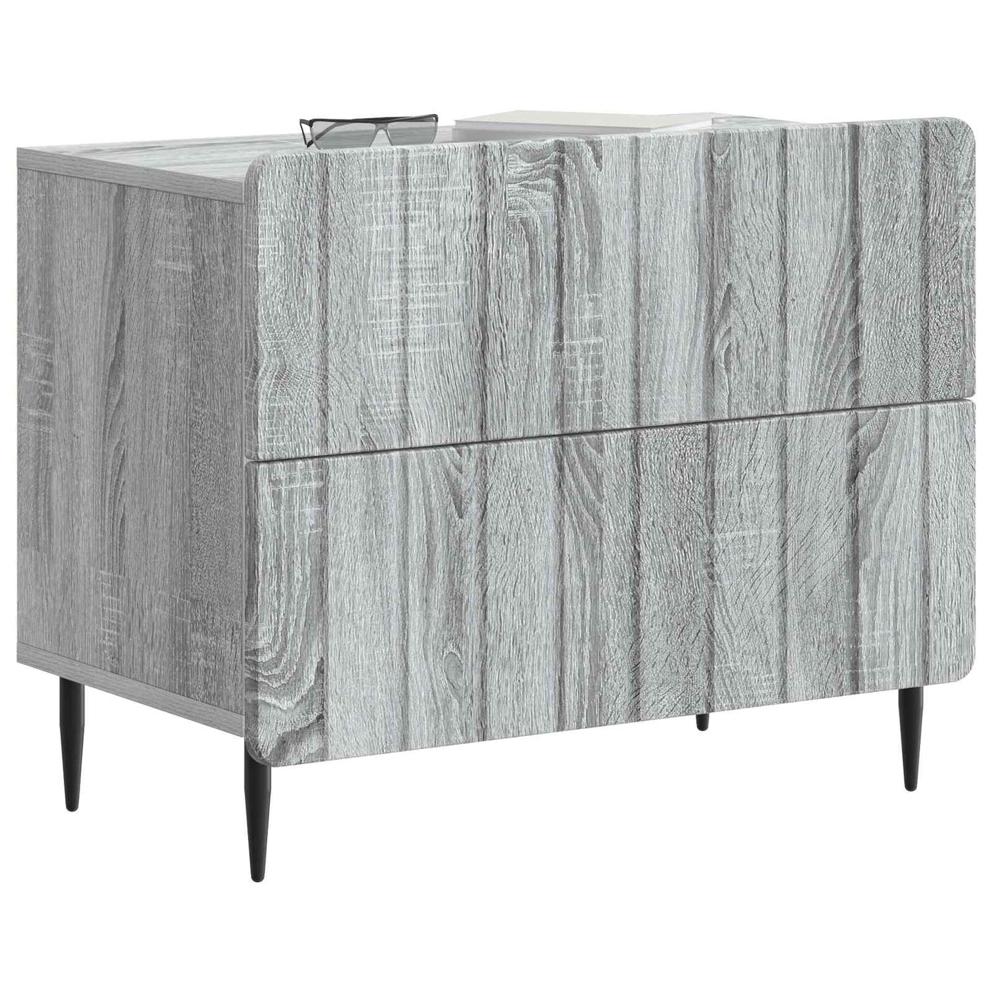 vidaXL Bedside Cabinet Grey Sonoma 62 x 34.5 x 49.5 cm Engineered Wood