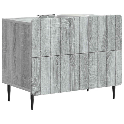 vidaXL Bedside Cabinet Grey Sonoma 62 x 34.5 x 49.5 cm Engineered Wood