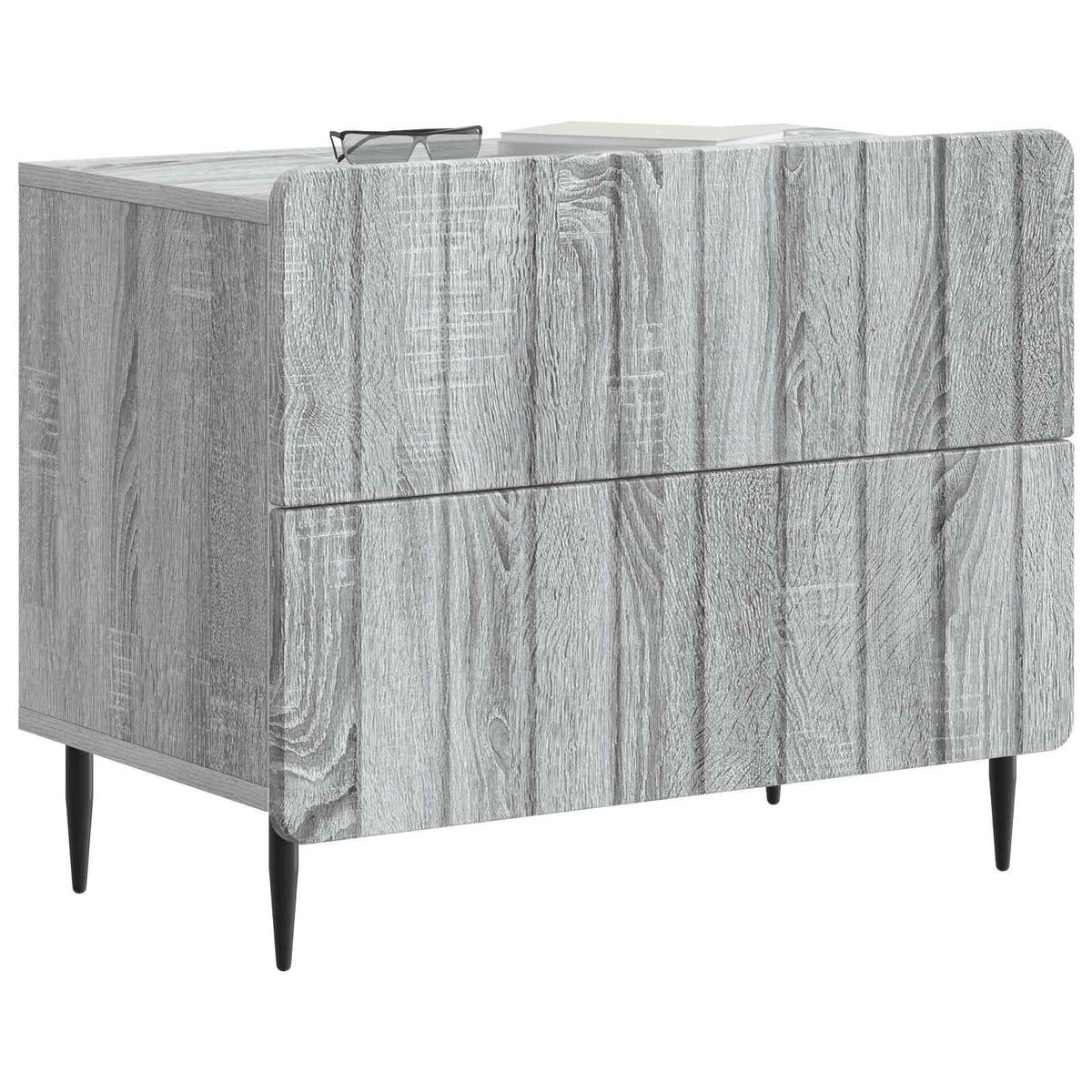vidaXL Bedside Cabinet Grey Sonoma 62 x 34.5 x 49.5 cm Engineered Wood