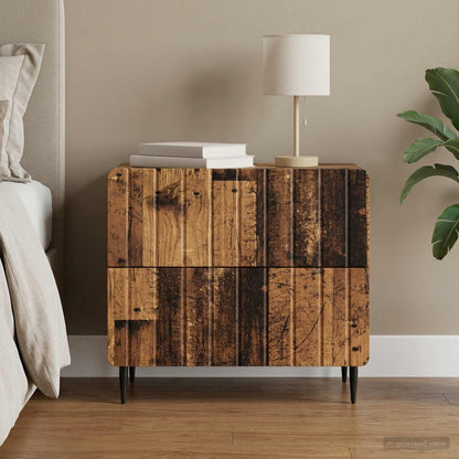 vidaXL Bedside Cabinet Old Wood 62 x 34.5 x 49.5 cm Engineered Wood