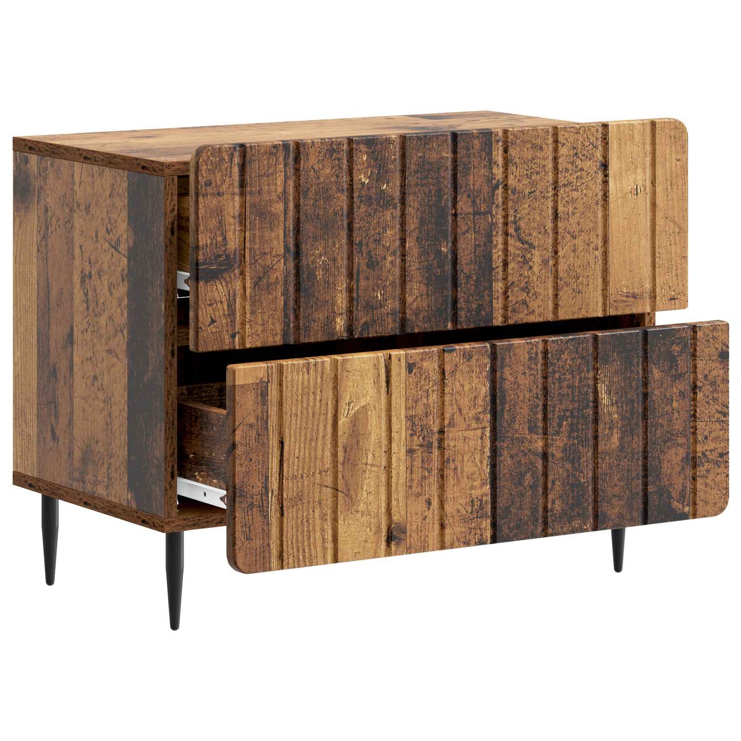 vidaXL Bedside Cabinet Old Wood 62 x 34.5 x 49.5 cm Engineered Wood