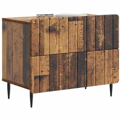 vidaXL Bedside Cabinet Old Wood 62 x 34.5 x 49.5 cm Engineered Wood