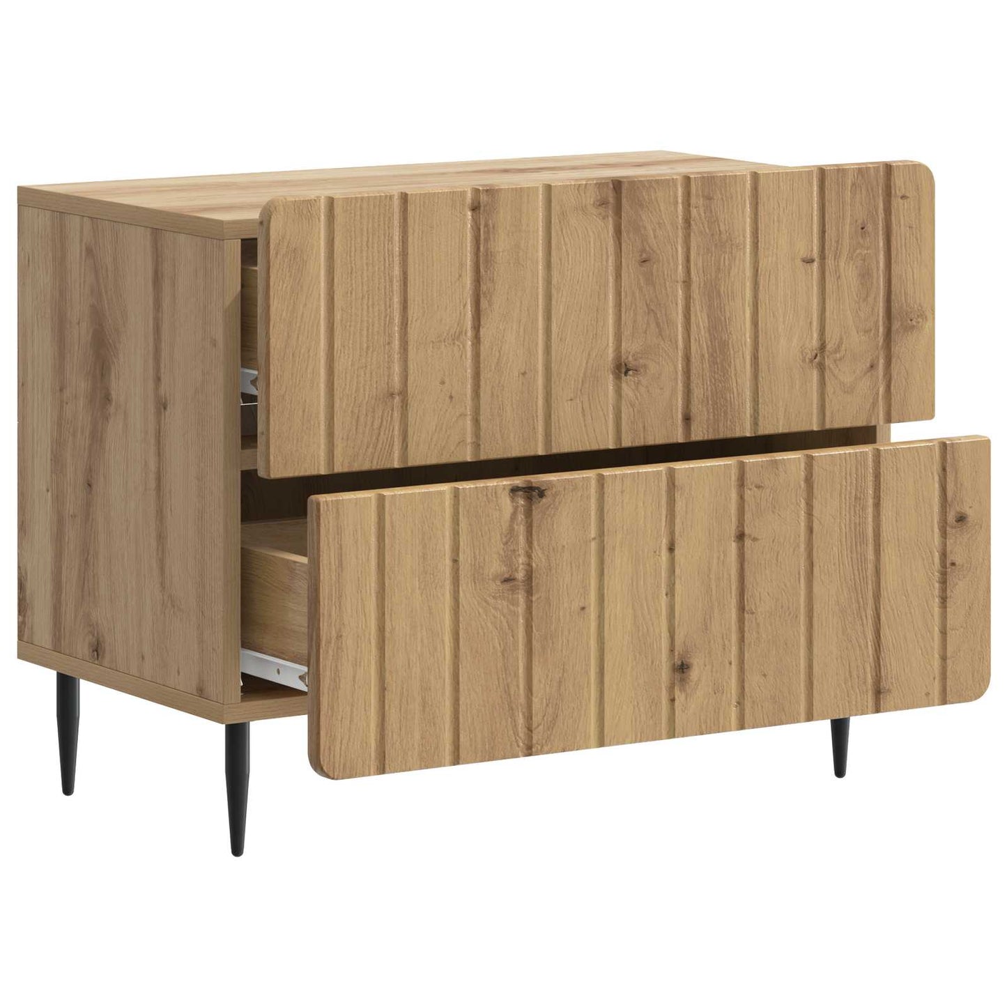 vidaXL Bedside Cabinet Artisan Oak 62 x 34.5 x 49.5 cm Engineered Wood