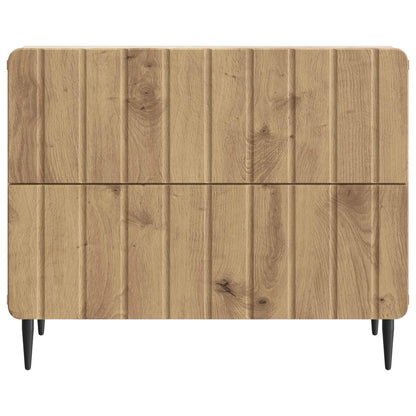vidaXL Bedside Cabinet Artisan Oak 62 x 34.5 x 49.5 cm Engineered Wood