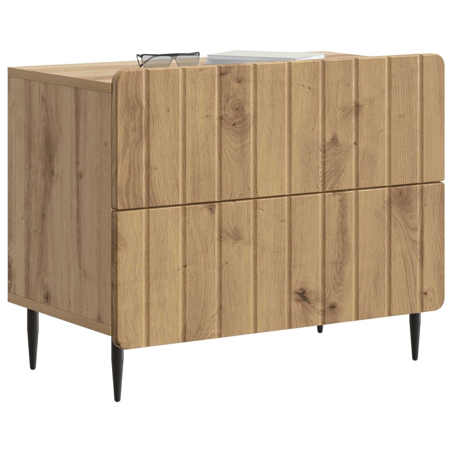 vidaXL Bedside Cabinet Artisan Oak 62 x 34.5 x 49.5 cm Engineered Wood