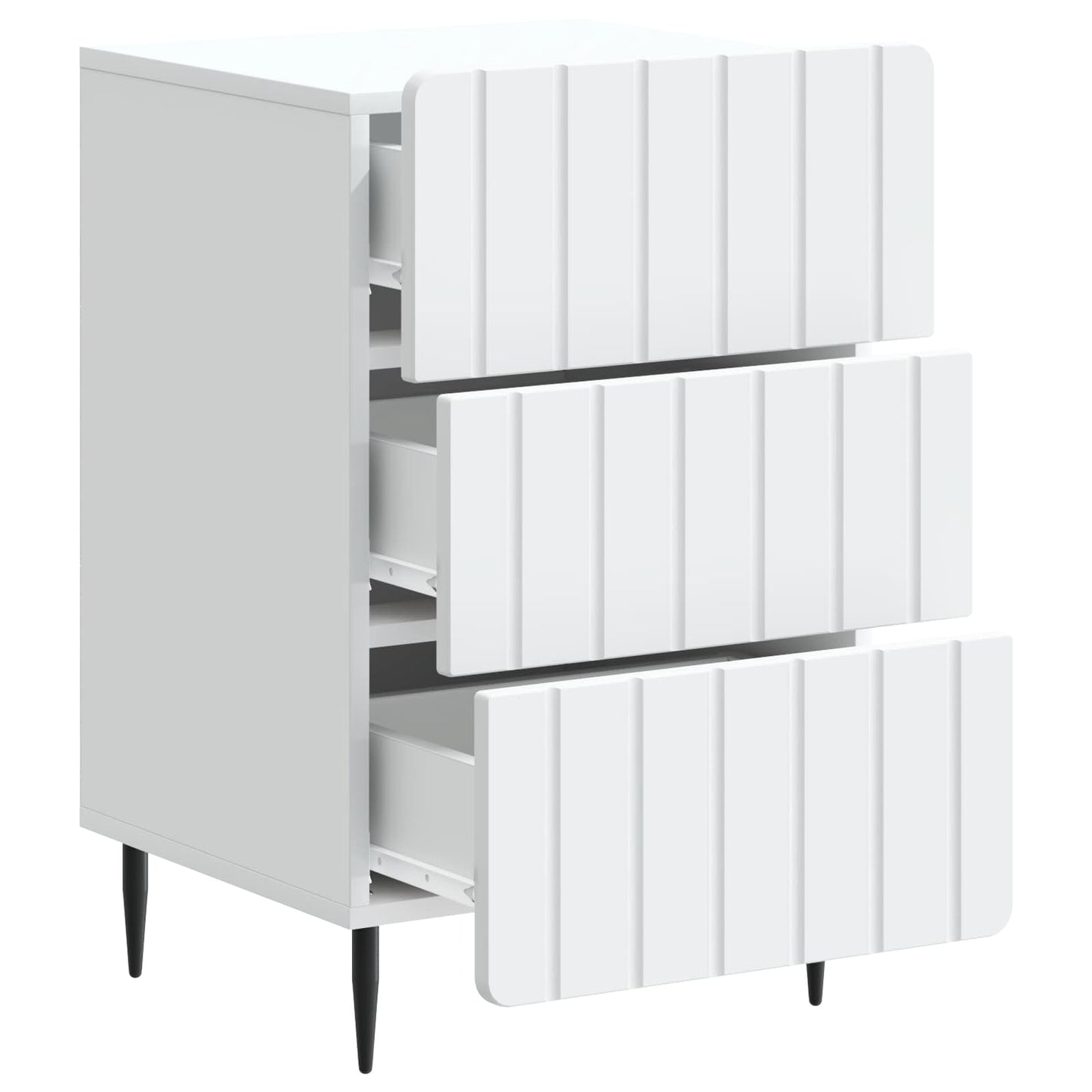 vidaXL Bedside Cabinet White 43x 41 x 68 cm Engineered Wood