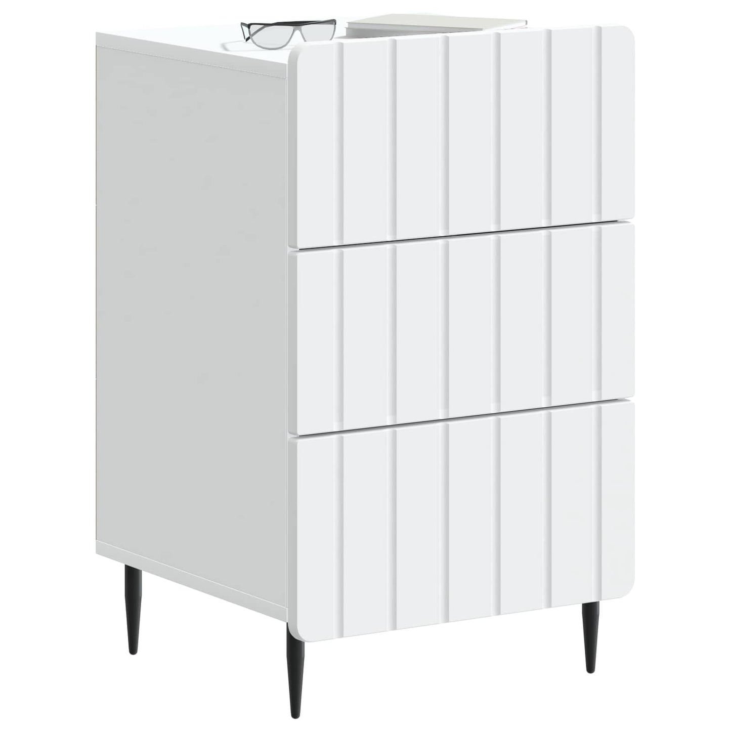 vidaXL Bedside Cabinet White 43x 41 x 68 cm Engineered Wood