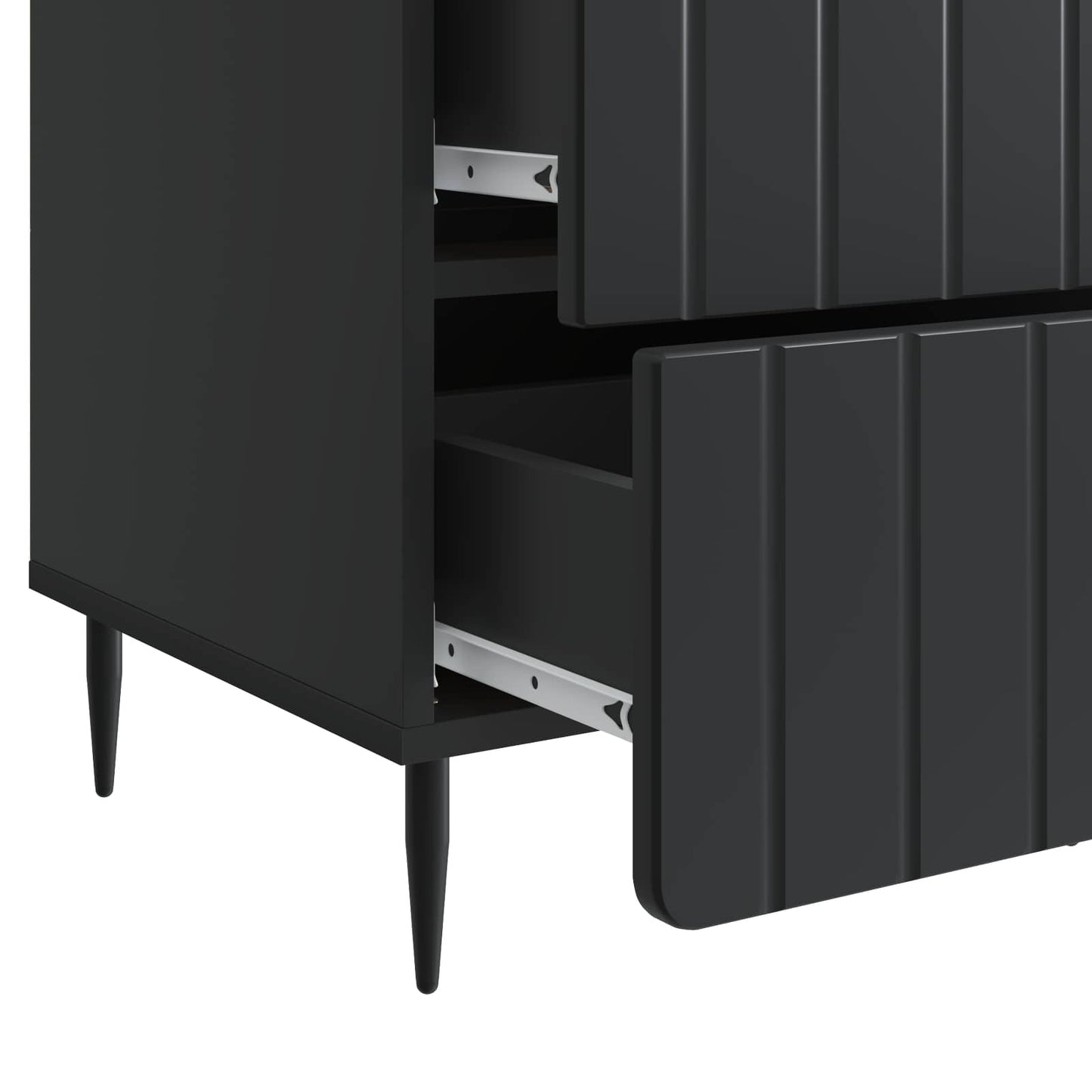 vidaXL Bedside Cabinet Black 43x 41 x 68 cm Engineered Wood