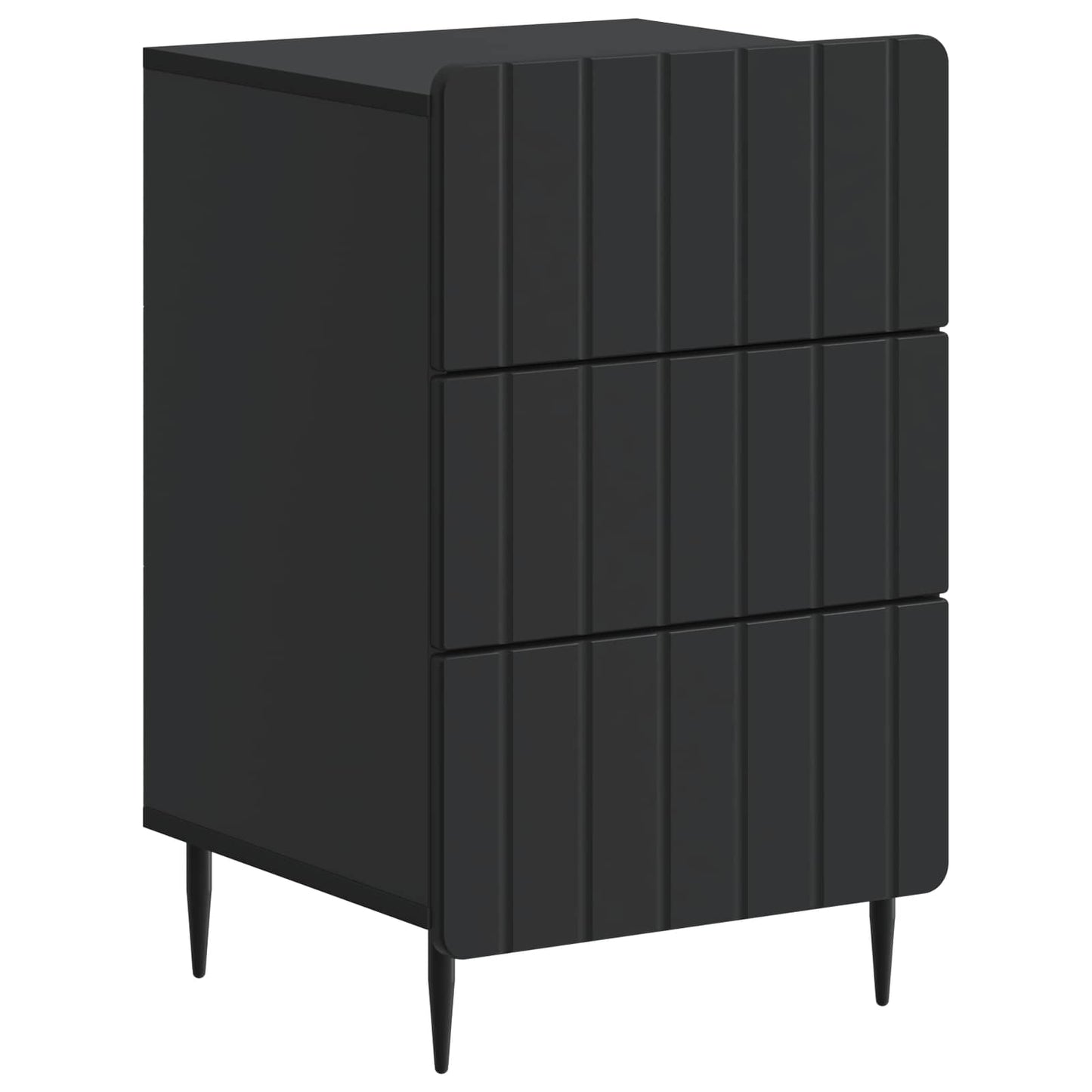 vidaXL Bedside Cabinet Black 43x 41 x 68 cm Engineered Wood