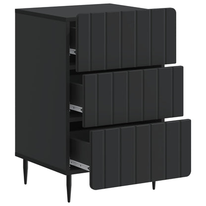vidaXL Bedside Cabinet Black 43x 41 x 68 cm Engineered Wood