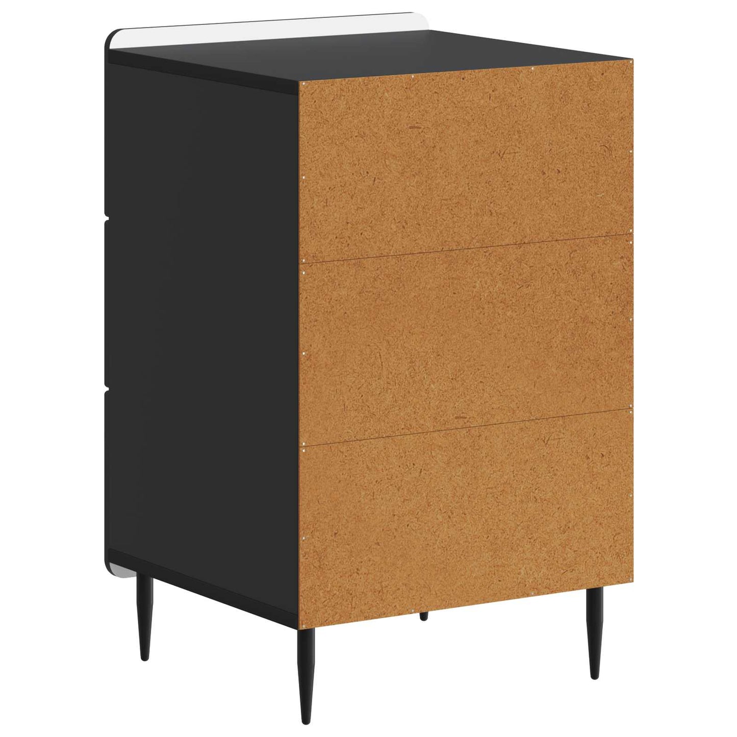 vidaXL Bedside Cabinet Black 43x 41 x 68 cm Engineered Wood