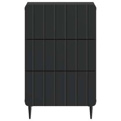 vidaXL Bedside Cabinet Black 43x 41 x 68 cm Engineered Wood