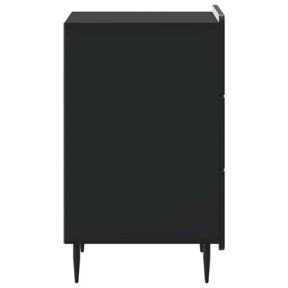 vidaXL Bedside Cabinet Black 43x 41 x 68 cm Engineered Wood