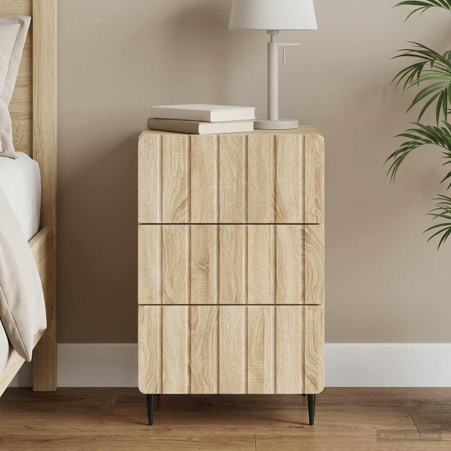 vidaXL Bedside Cabinet Sonoma Oak 43x 41 x 68 cm Engineered Wood