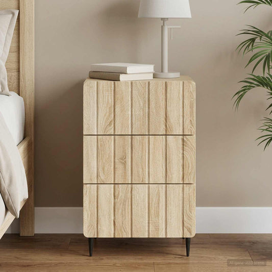 vidaXL Bedside Cabinet Sonoma Oak 43x 41 x 68 cm Engineered Wood