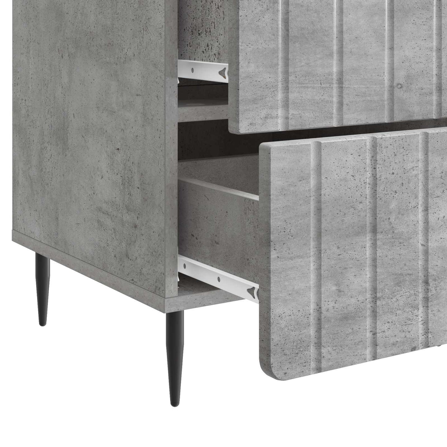 vidaXL Bedside Cabinet Concrete Grey 43x 41 x 68 cm Engineered Wood
