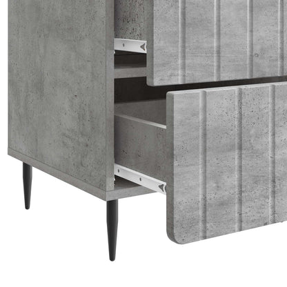 vidaXL Bedside Cabinet Concrete Grey 43x 41 x 68 cm Engineered Wood