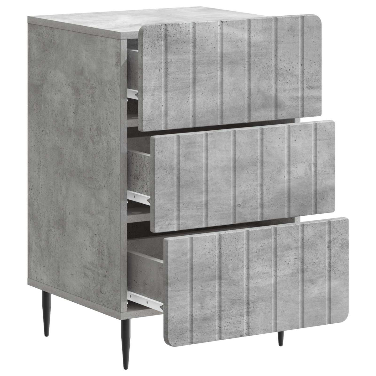 vidaXL Bedside Cabinet Concrete Grey 43x 41 x 68 cm Engineered Wood