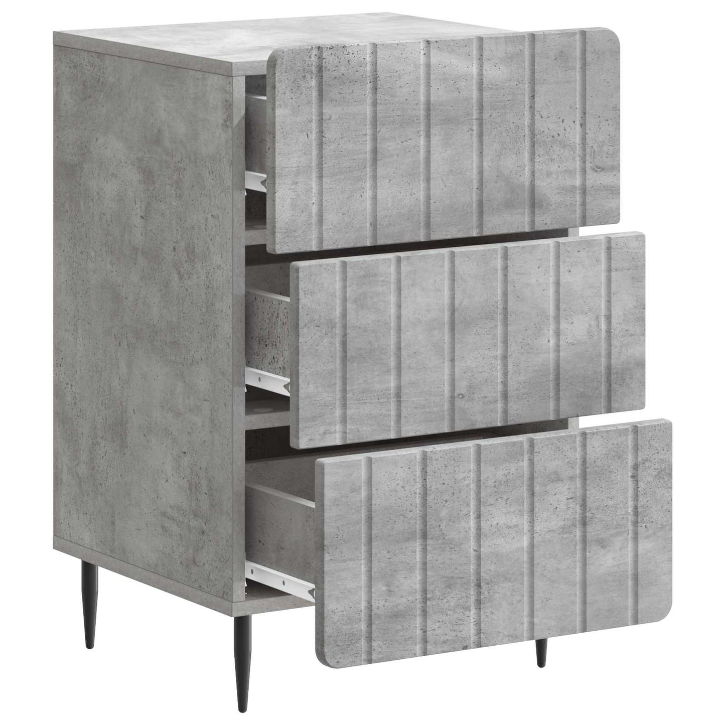 vidaXL Bedside Cabinet Concrete Grey 43x 41 x 68 cm Engineered Wood