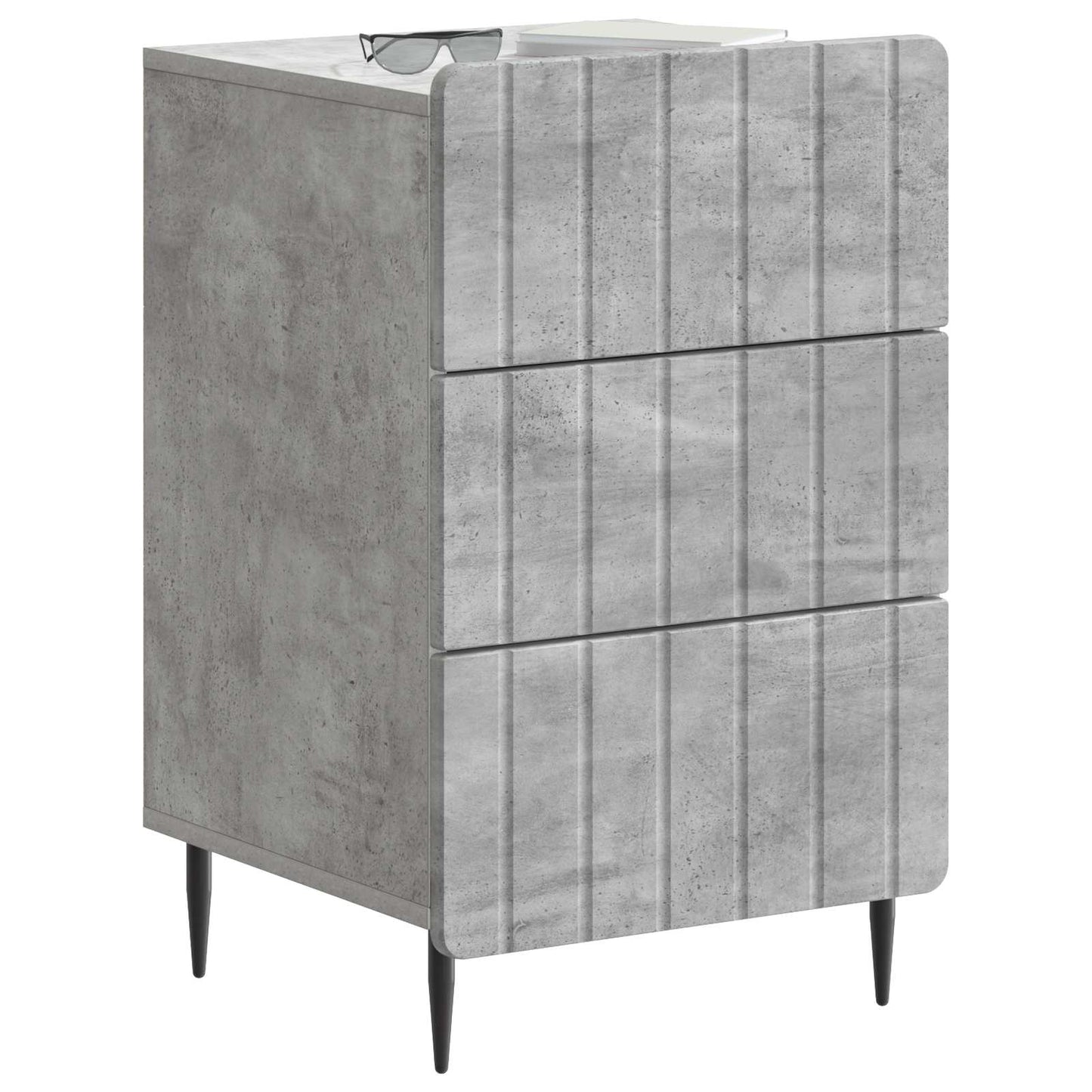 vidaXL Bedside Cabinet Concrete Grey 43x 41 x 68 cm Engineered Wood