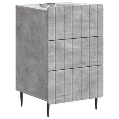 vidaXL Bedside Cabinet Concrete Grey 43x 41 x 68 cm Engineered Wood