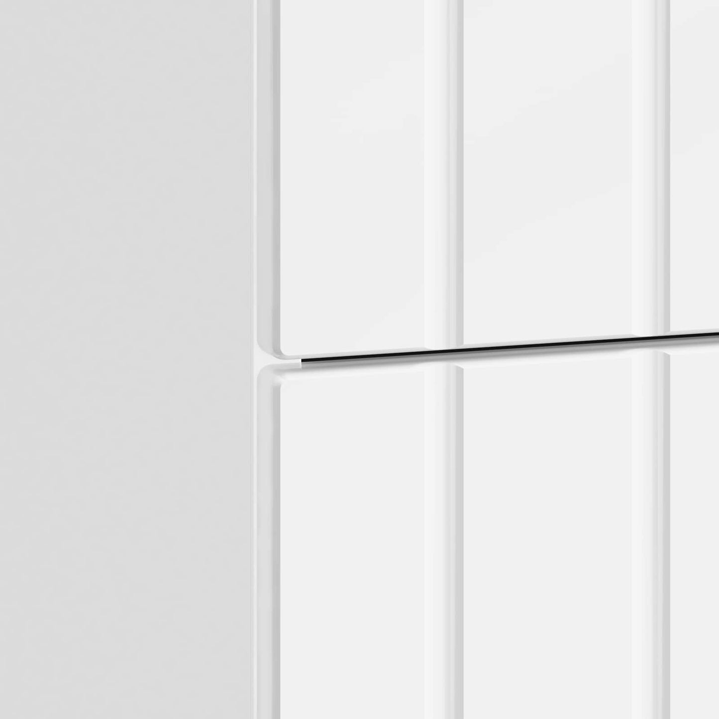 vidaXL Bedside Cabinet High Gloss White 43x 41 x 68 cm Engineered Wood
