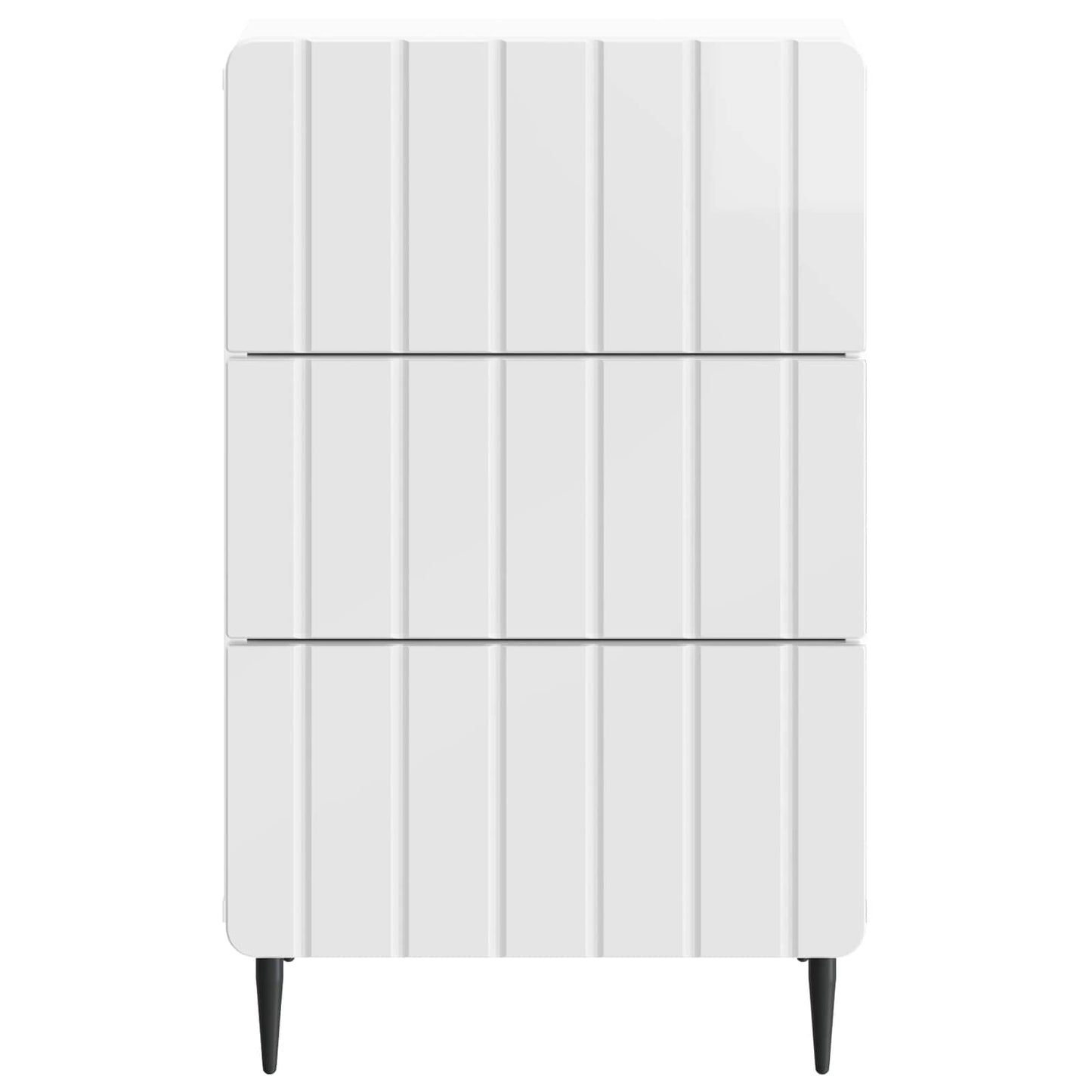 vidaXL Bedside Cabinet High Gloss White 43x 41 x 68 cm Engineered Wood