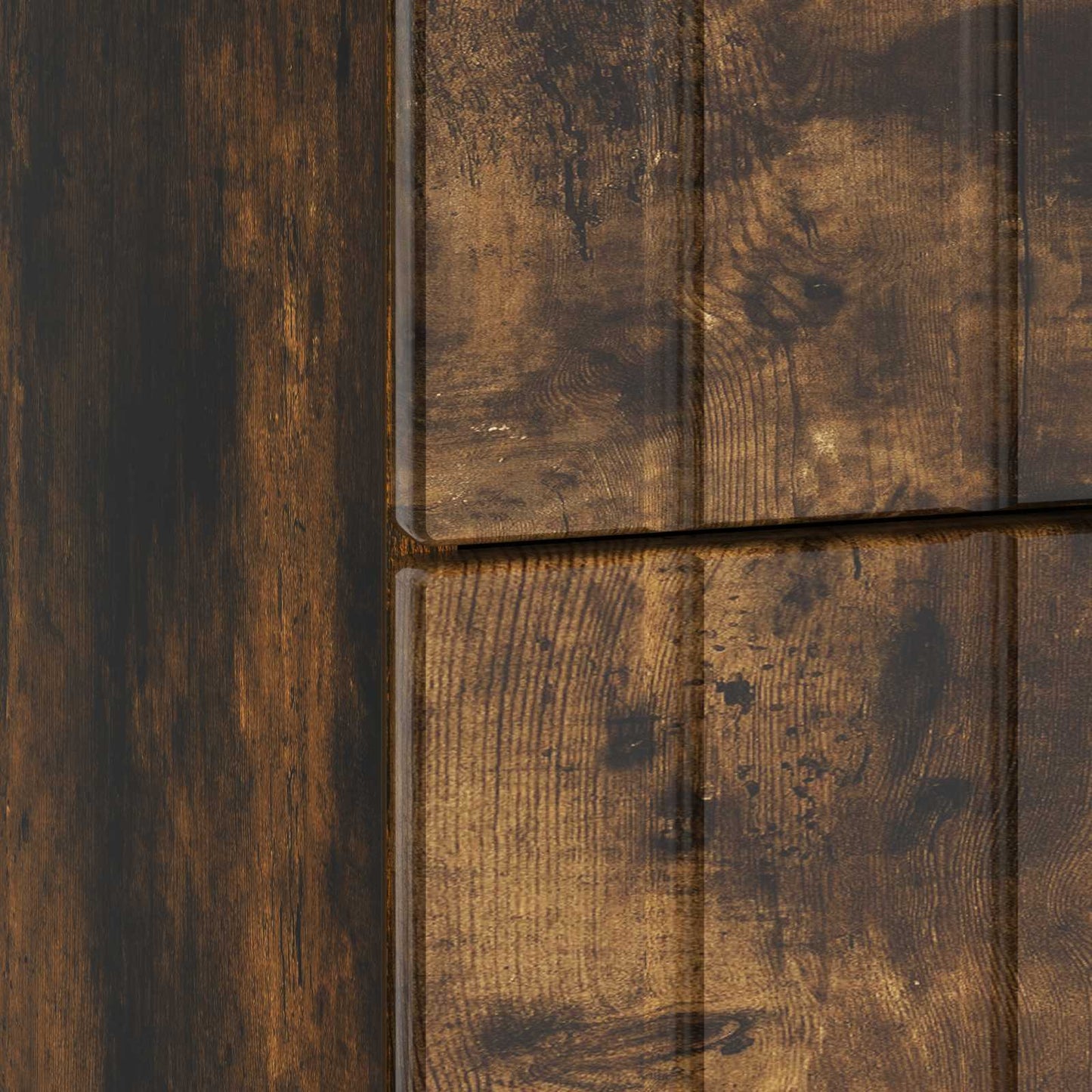 vidaXL Bedside Cabinet Smoked Oak 43x 41 x 68 cm Engineered Wood