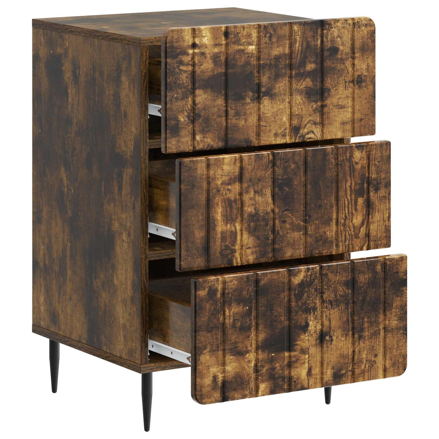 vidaXL Bedside Cabinet Smoked Oak 43x 41 x 68 cm Engineered Wood