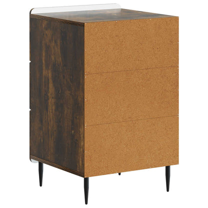 vidaXL Bedside Cabinet Smoked Oak 43x 41 x 68 cm Engineered Wood
