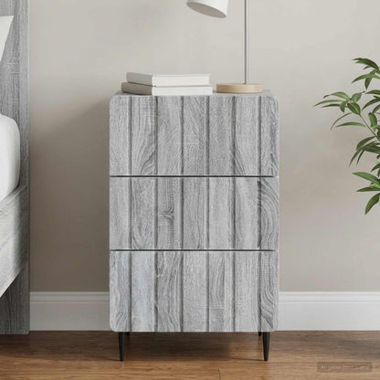 vidaXL Bedside Cabinet Grey Sonoma 43x 41 x 68 cm Engineered Wood