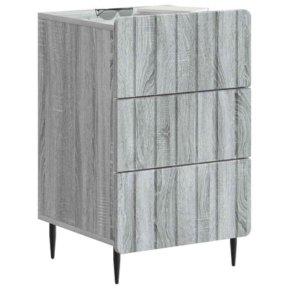 vidaXL Bedside Cabinet Grey Sonoma 43x 41 x 68 cm Engineered Wood